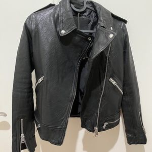 AllSaints NWT Bourne biker jacket size 2